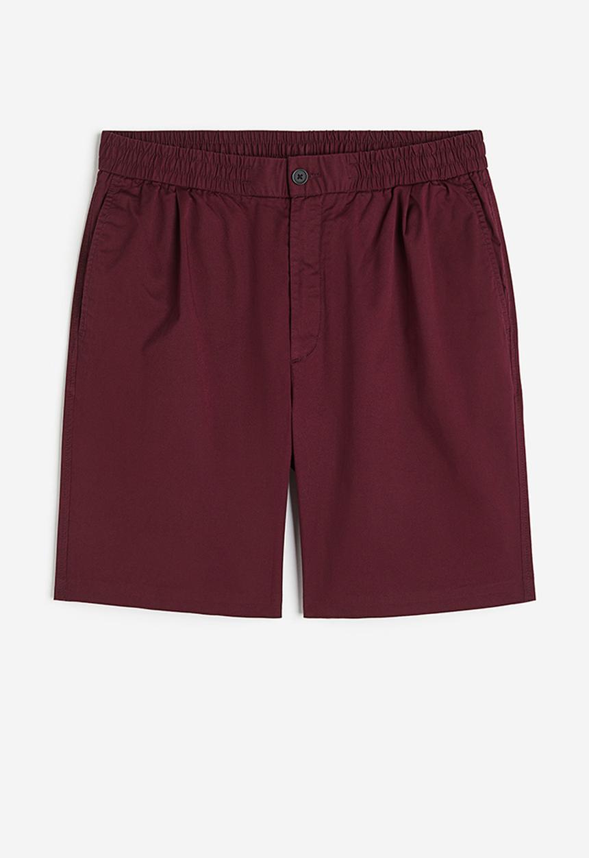 H&M - Regular fit chino shorts - burgundy