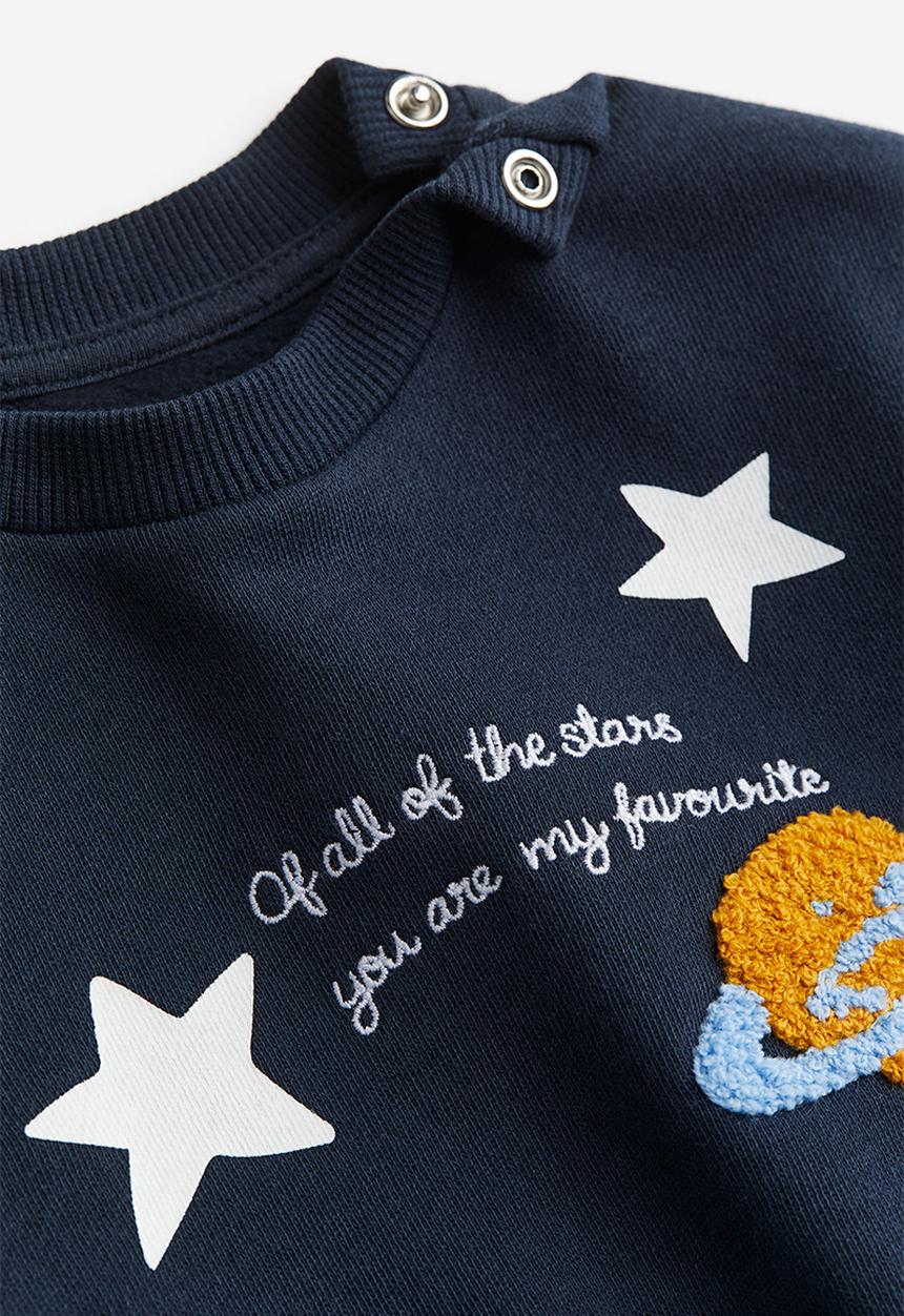 H&M - Appliquéd sweatshirt - blue multi