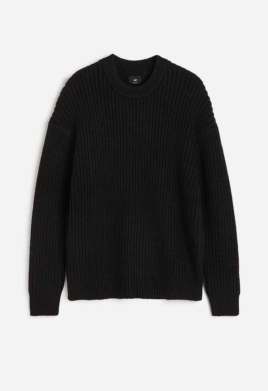 H&M - Loose fit rib-knit jumper - black
