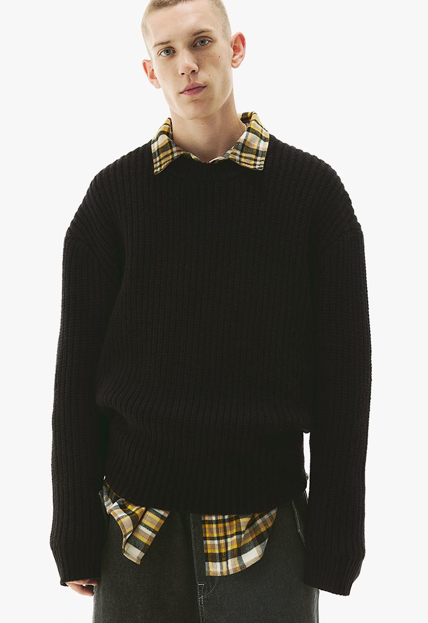 H&M - Loose fit rib-knit jumper - black