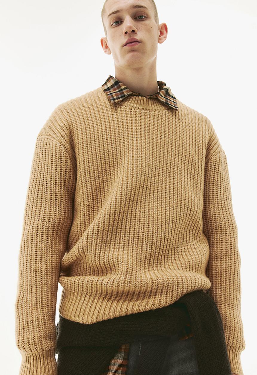 H&M - Loose fit rib-knit jumper - dark beige