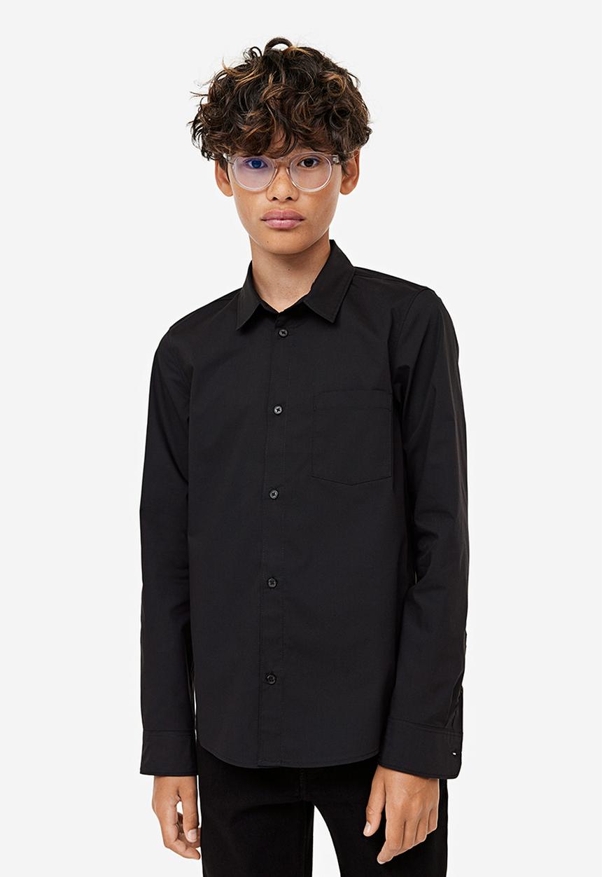 H&M - Easy-iron shirt - black