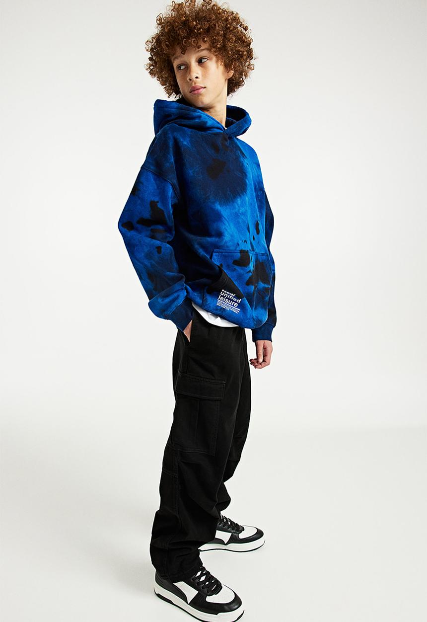 H&M - Hoodie - blue & tie-dye