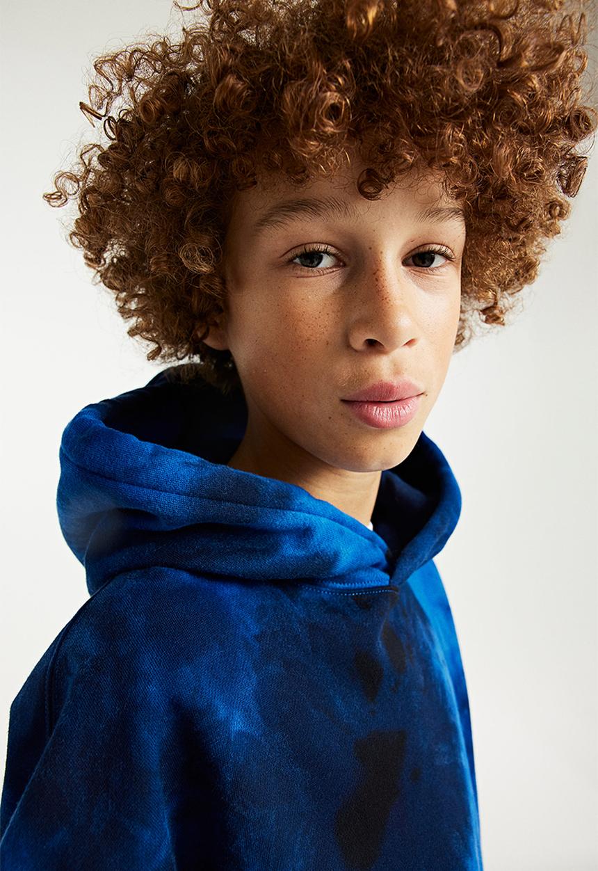 H&M - Hoodie - blue & tie-dye