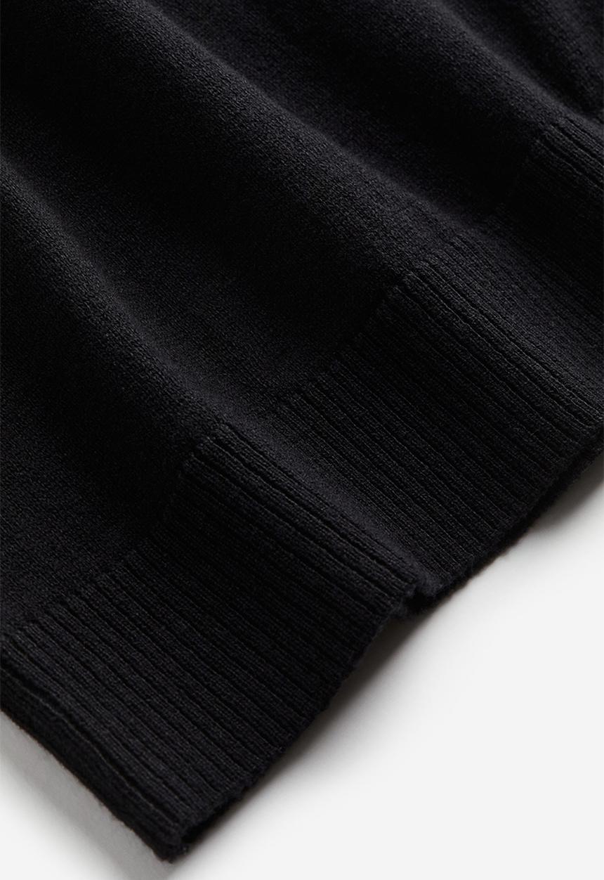 H&M - Cotton polo-neck jumper - black