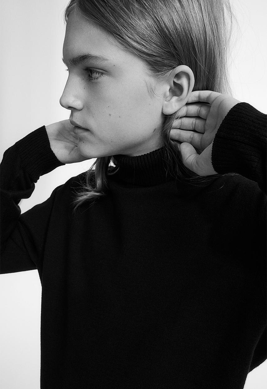 H&M - Cotton polo-neck jumper - black