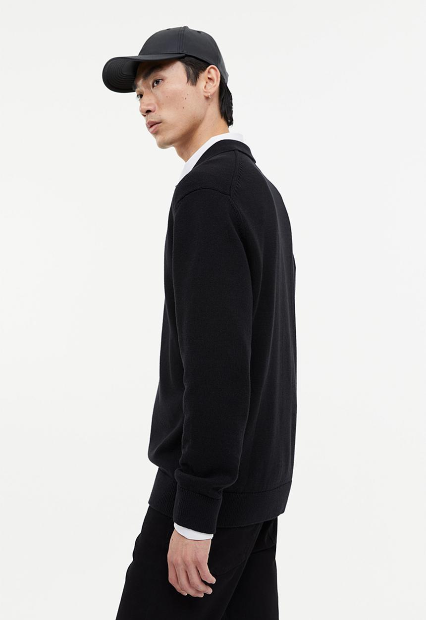 H&M - Regular fit cotton polo shirt - black