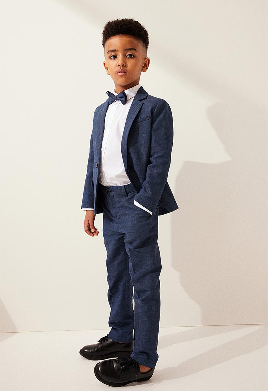 H&M - Slim fit suit trousers - navy blue
