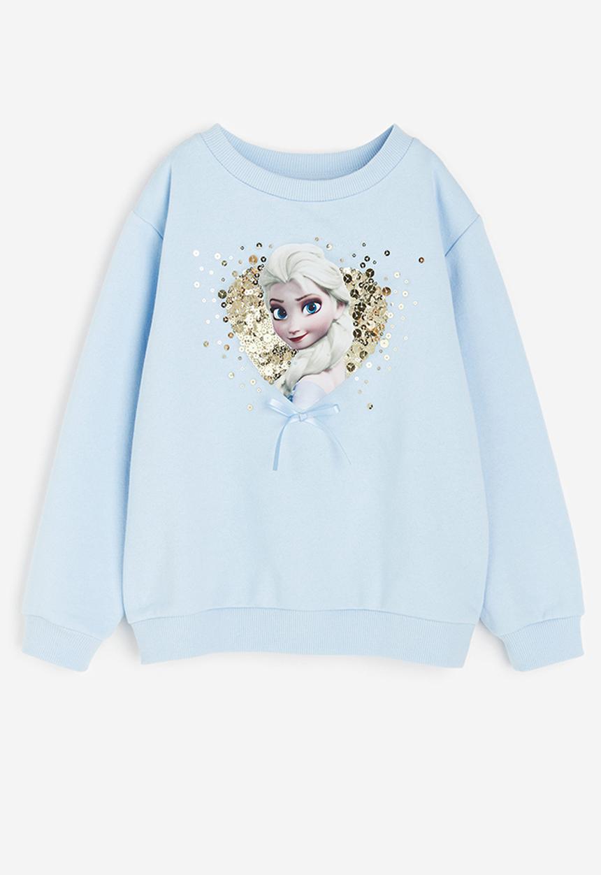 H&M - Printed sweatshirt - light blue & frozen