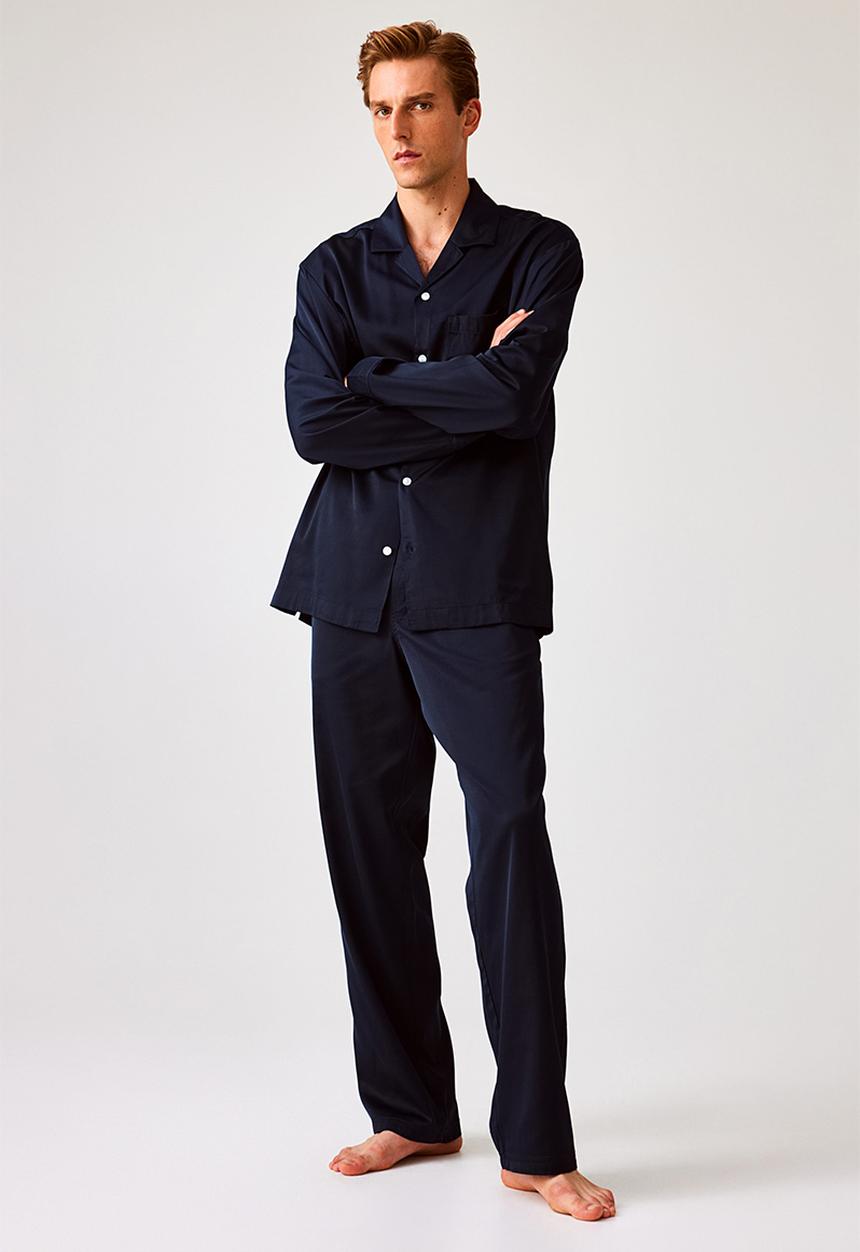 H&M - Satin pyjamas - navy blue