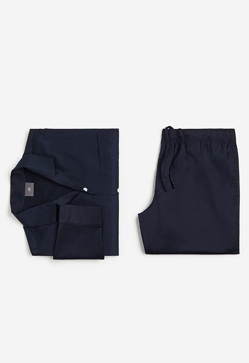 H&M - Satin pyjamas - navy blue