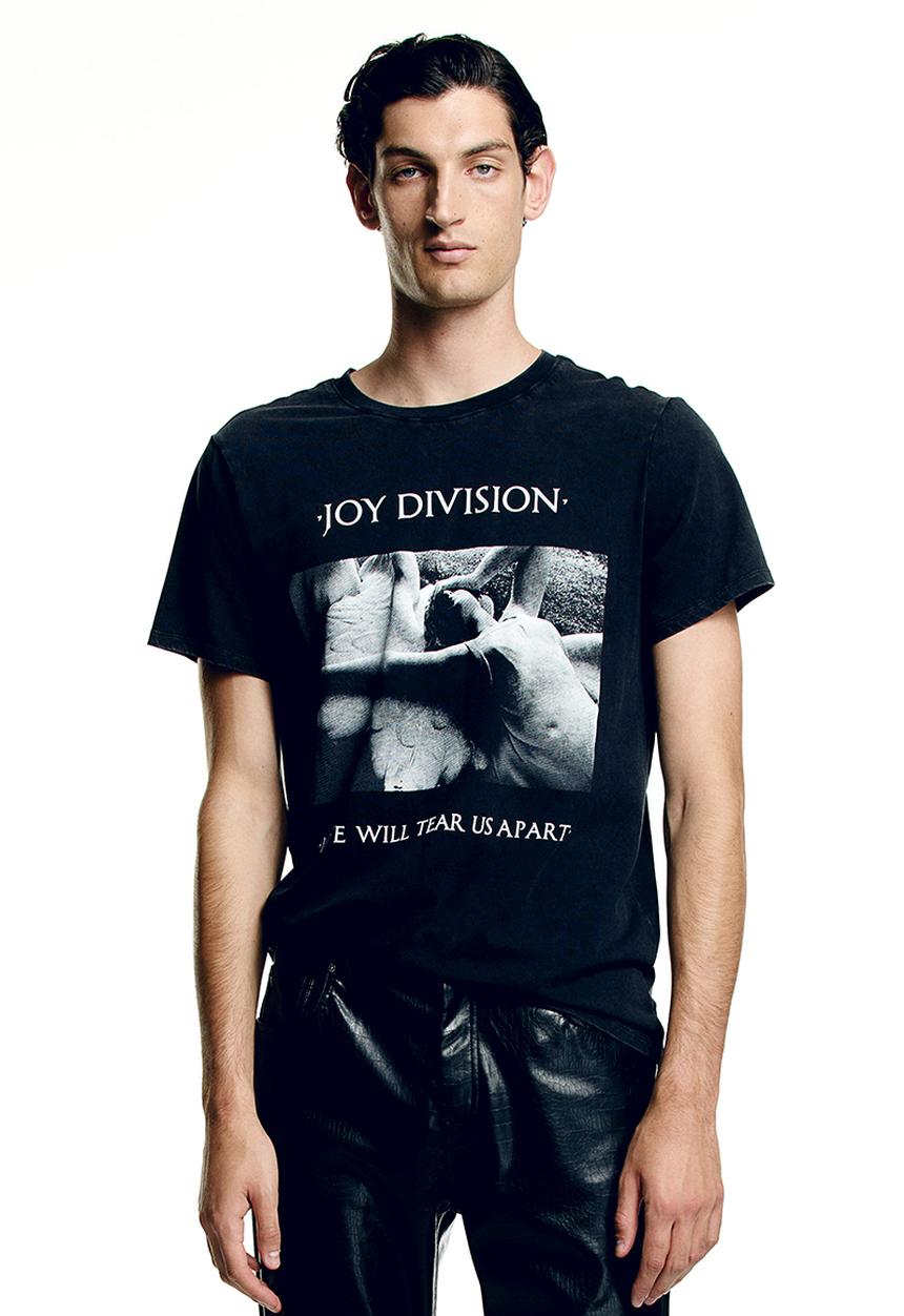 H&M - Regular fit printed t-shirt - black/joy division