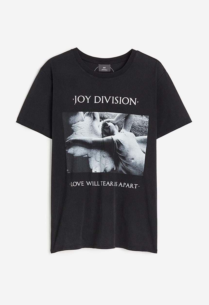 H&M - Regular fit printed t-shirt - black/joy division