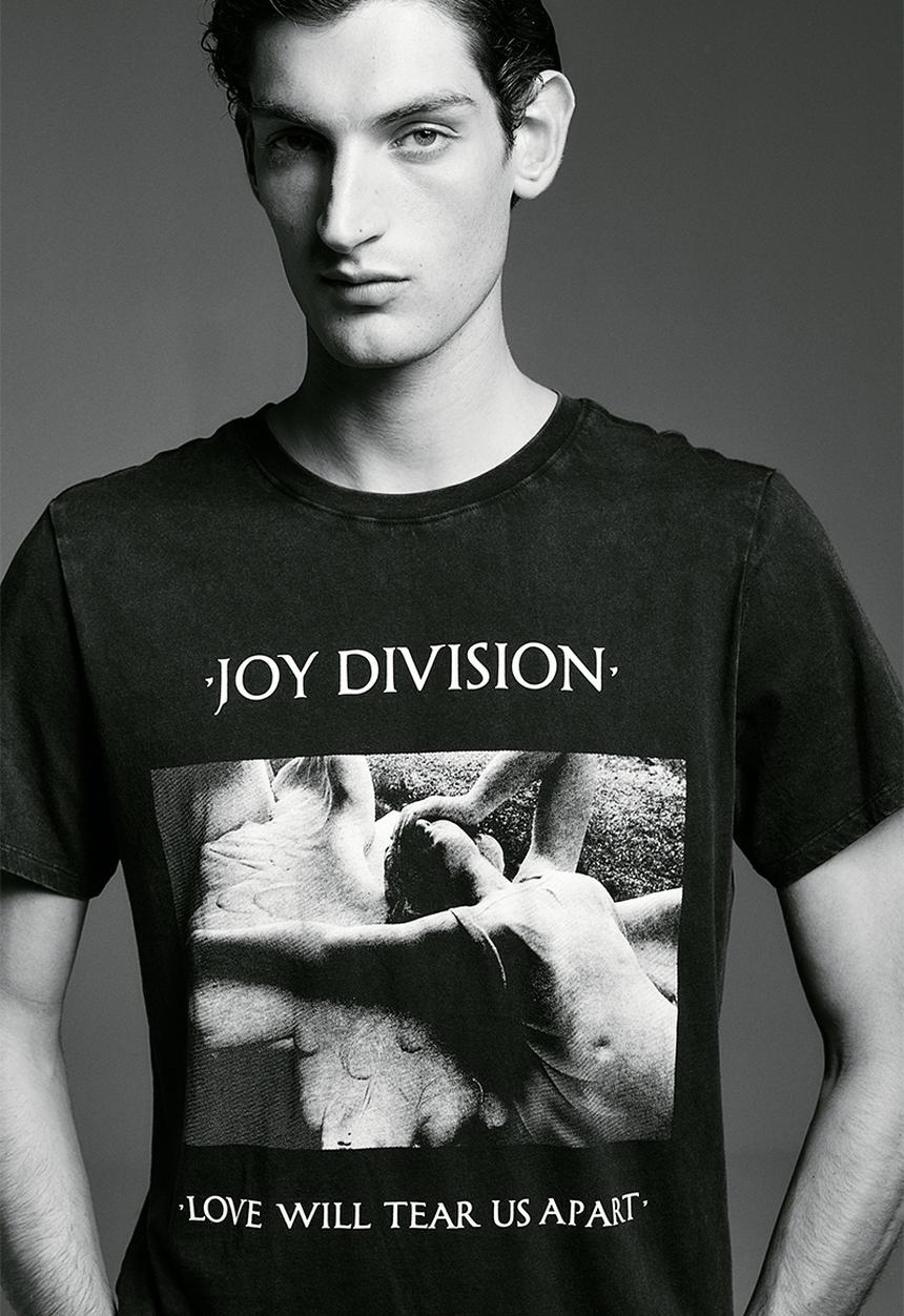 H&M - Regular fit printed t-shirt - black/joy division