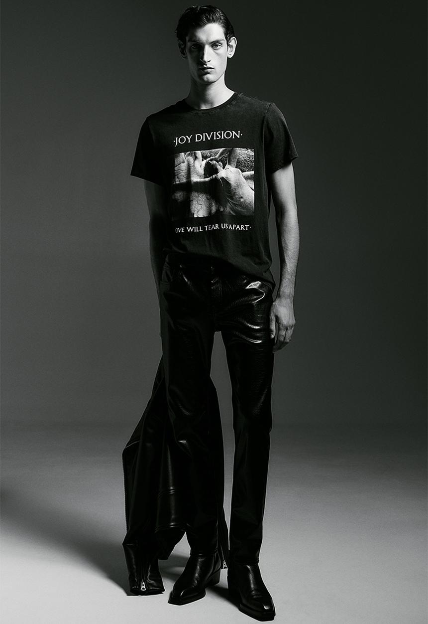 H&M - Regular fit printed t-shirt - black/joy division