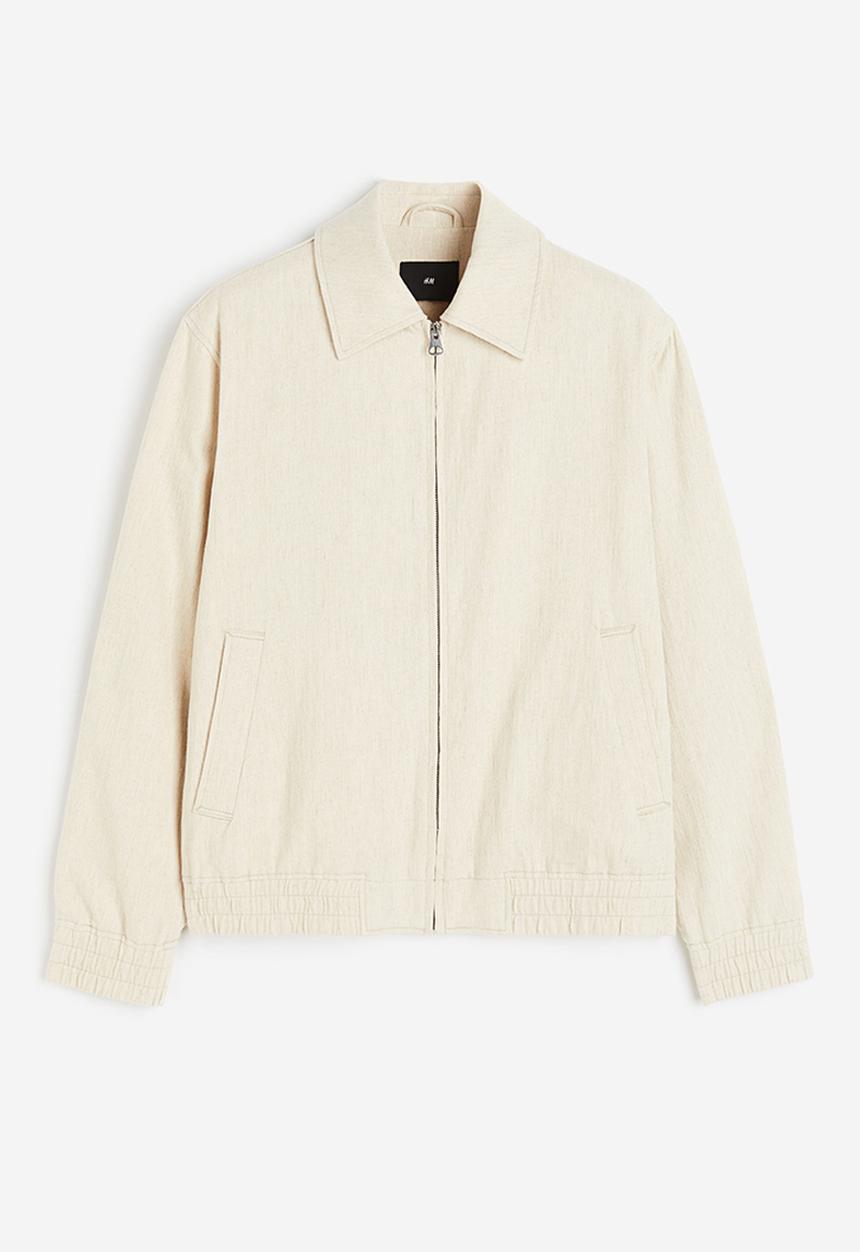 H&M - Regular fit linen-blend jacket - beige