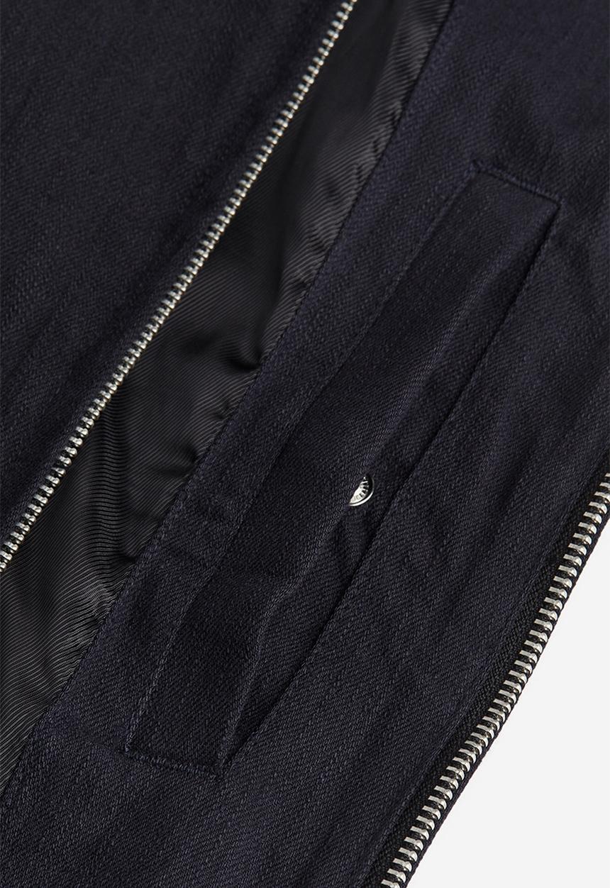 H&M - Regular fit linen-blend jacket - black