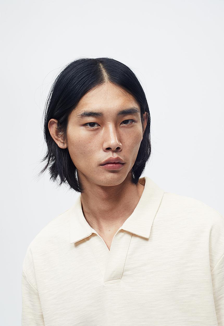 H&M - Relaxed fit polo shirt - light beige