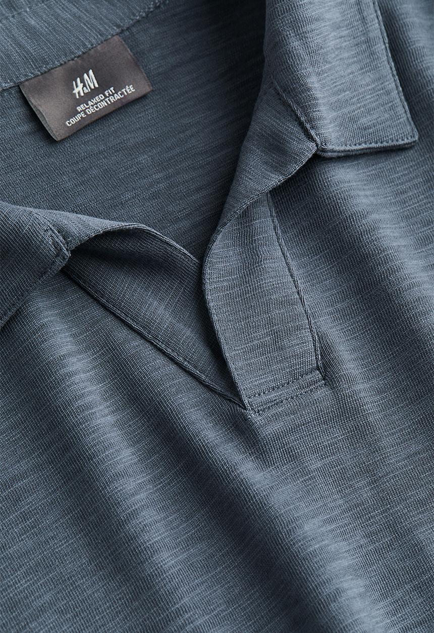 H&M - Relaxed fit polo shirt - steel blue