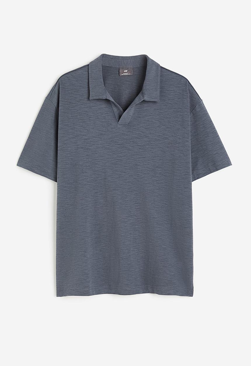 H&M - Relaxed fit polo shirt - steel blue