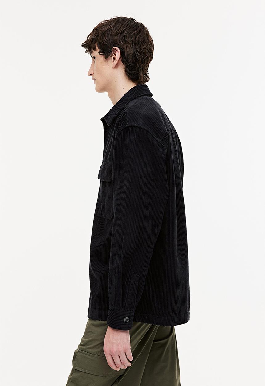H&M - Relaxed fit corduroy shacket - black