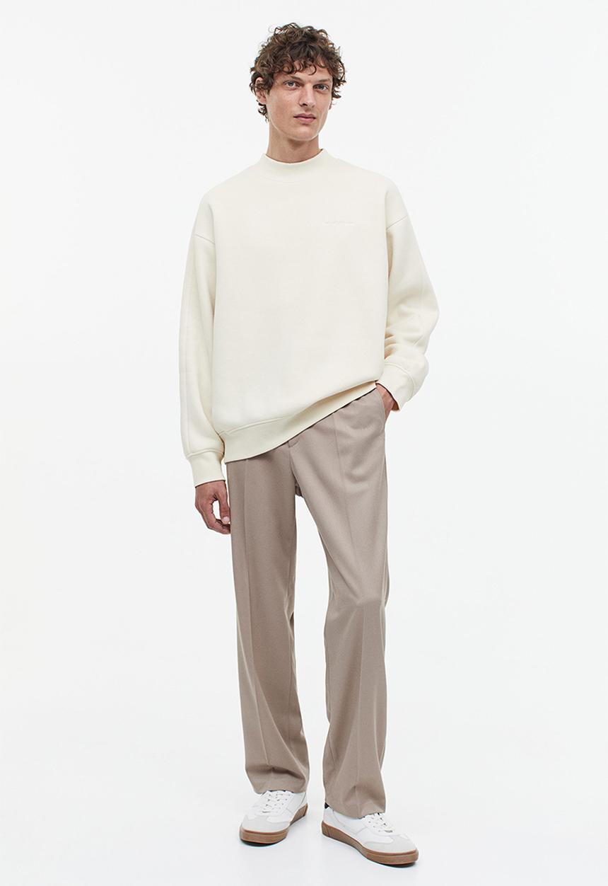H&M - Relaxed fit sweatshirt - light beige