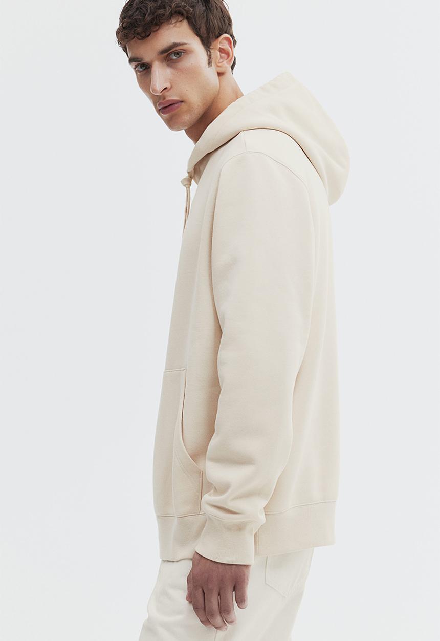 H&M - Regular fit printed hoodie - beige