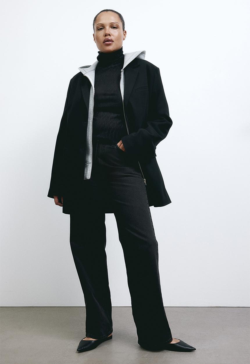 H&M - Polo-neck top - black