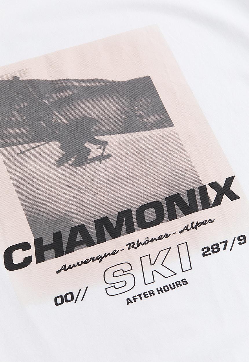 H&M - Oversized printed t-shirt - white/chamonix 