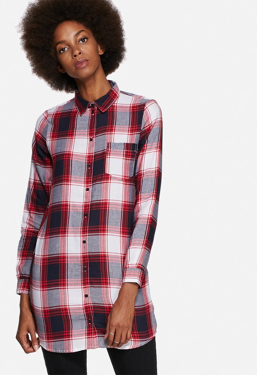 Jacqueline de Yong - Jewel Long Check Shirt