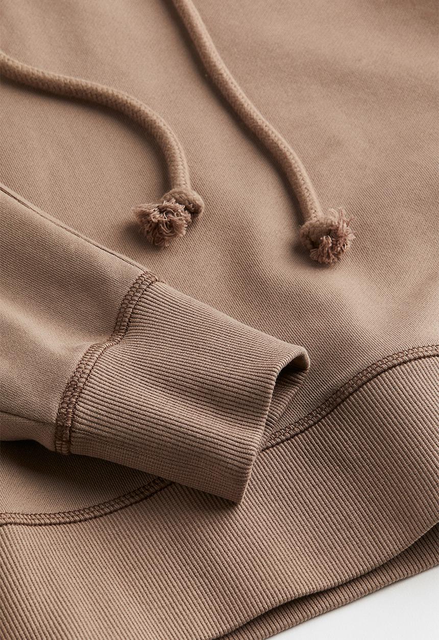H&M - Oversized cotton hoodie - beige