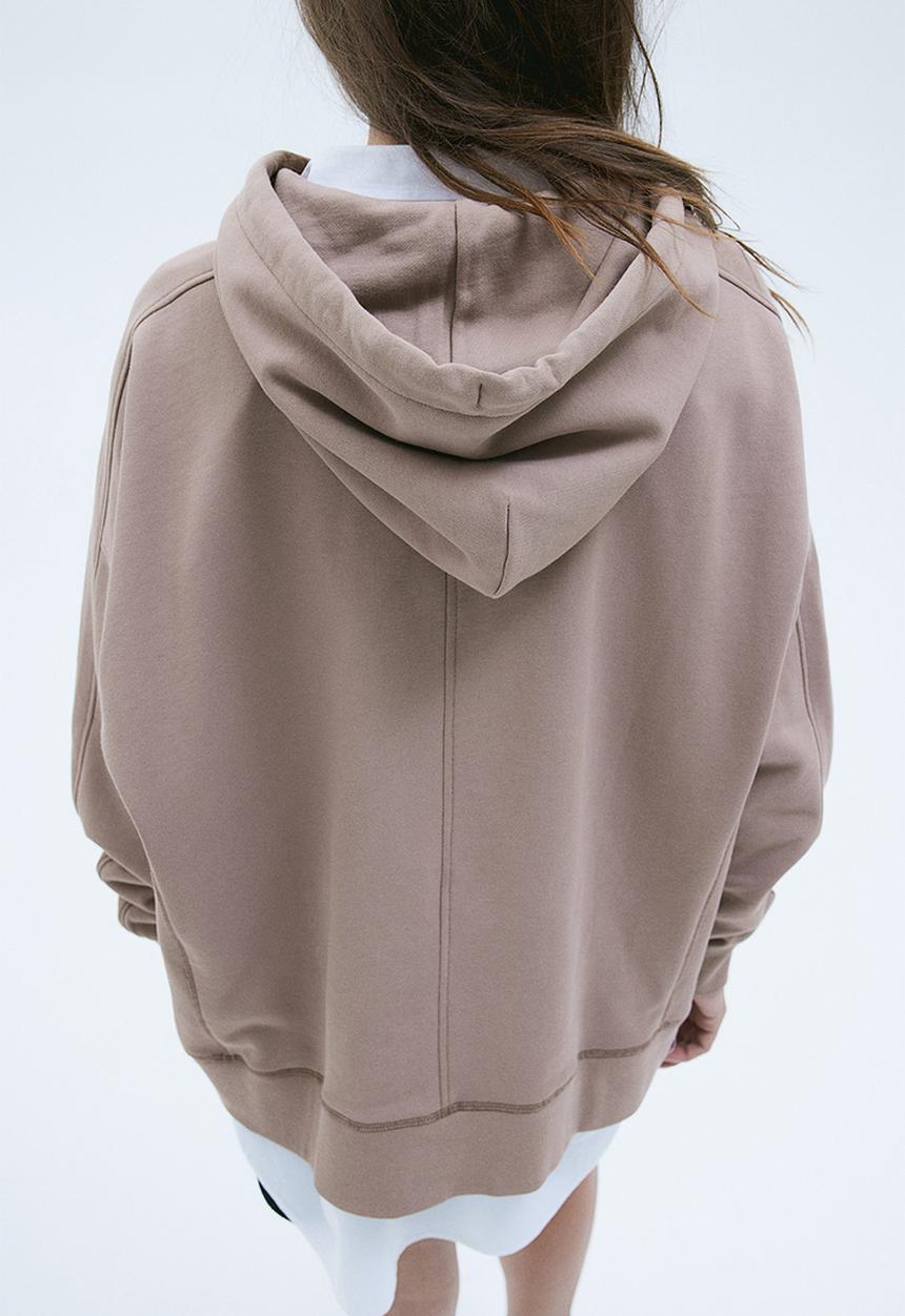 H&M - Oversized cotton hoodie - beige