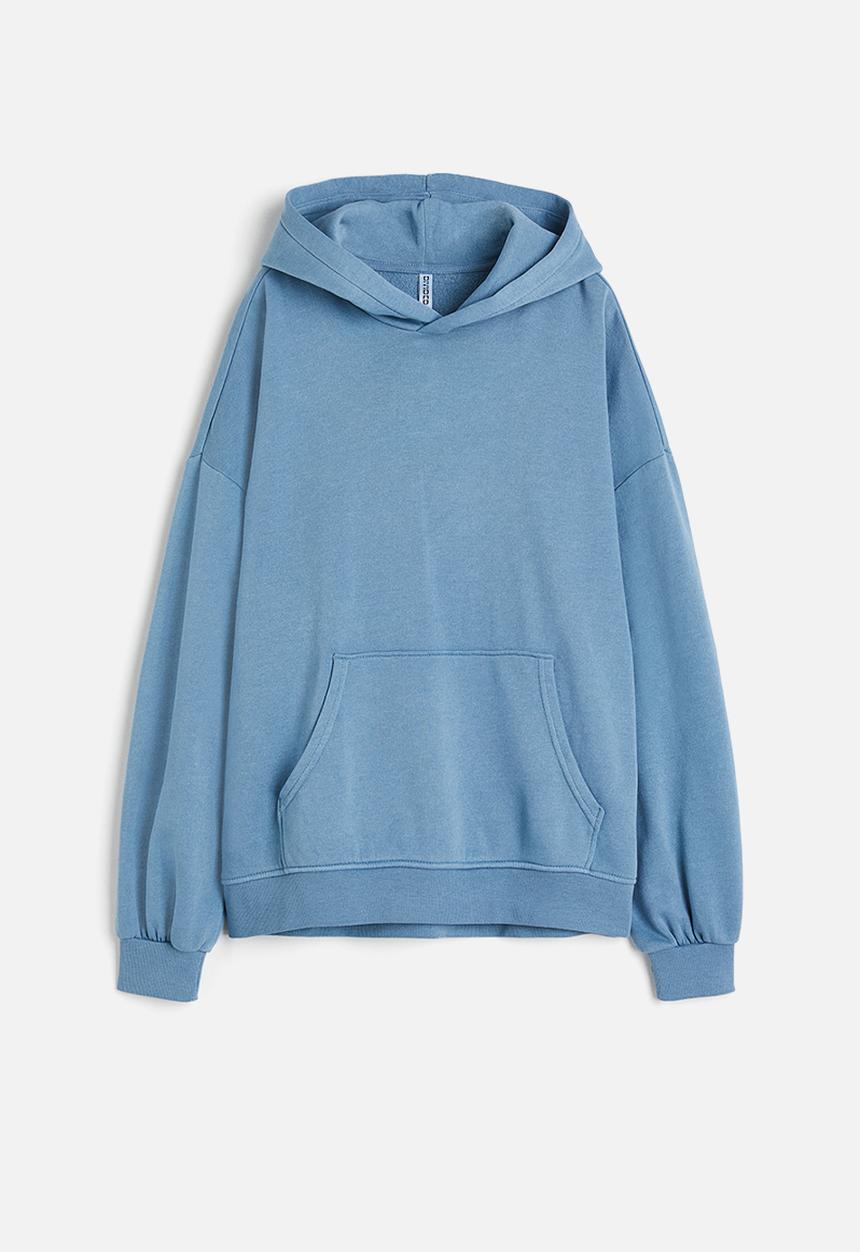 H&M - Oversized washed-look hoodie - blue