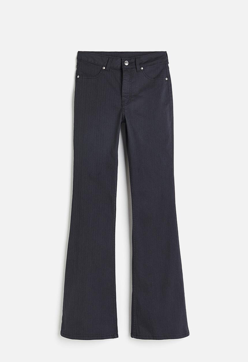 H&M - Flared twill trousers - grey