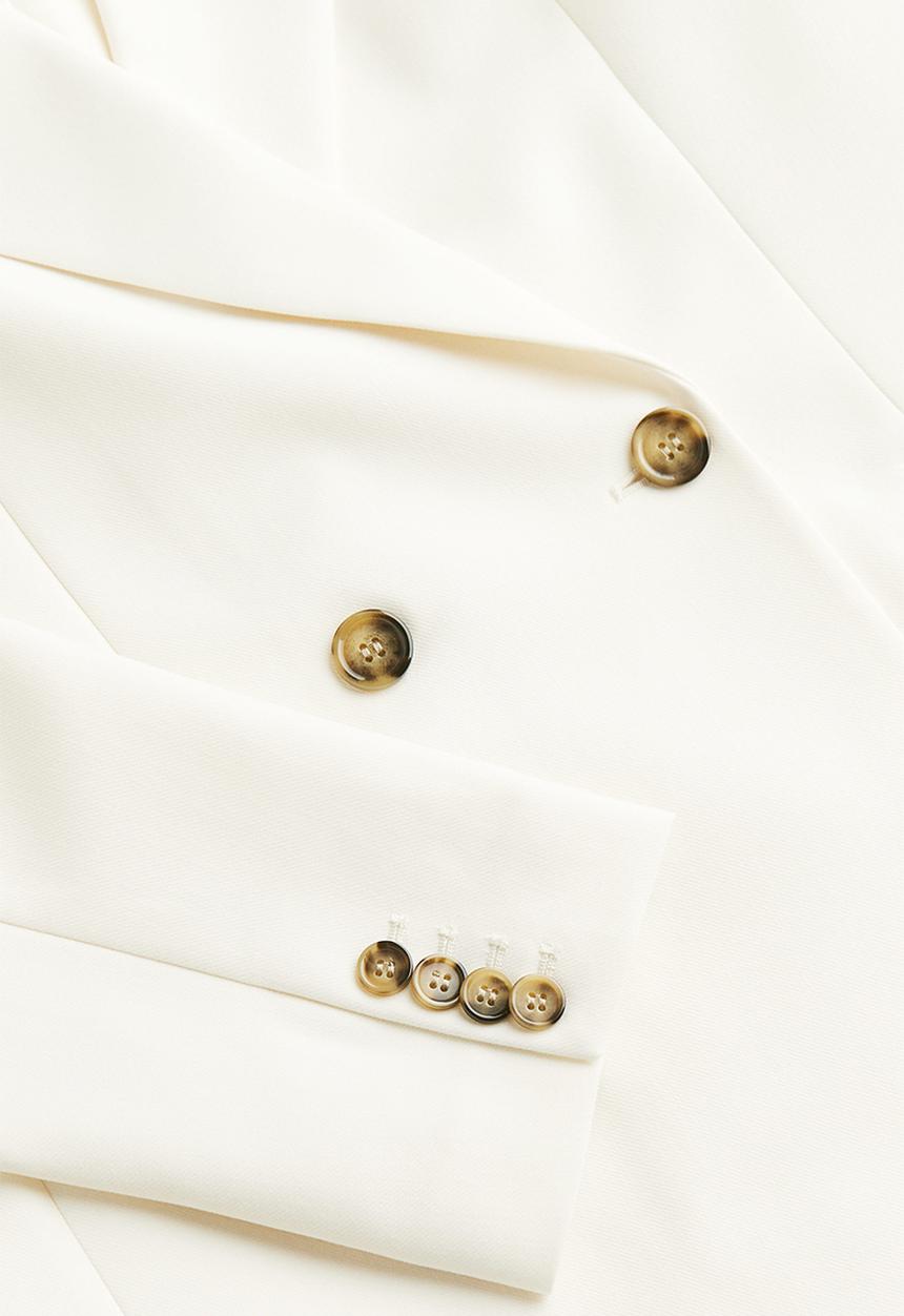 H&M - Oversized double-breasted blazer - white