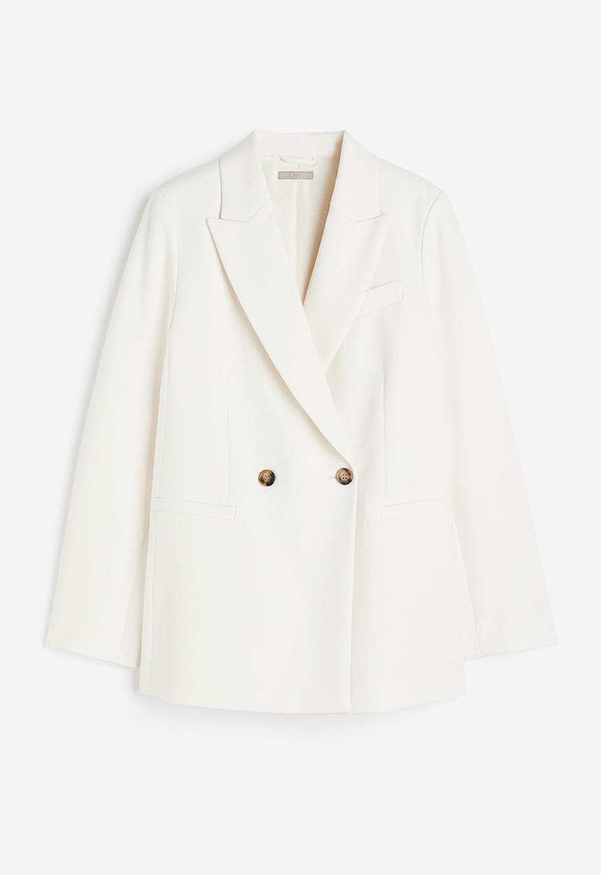 H&M - Oversized double-breasted blazer - white