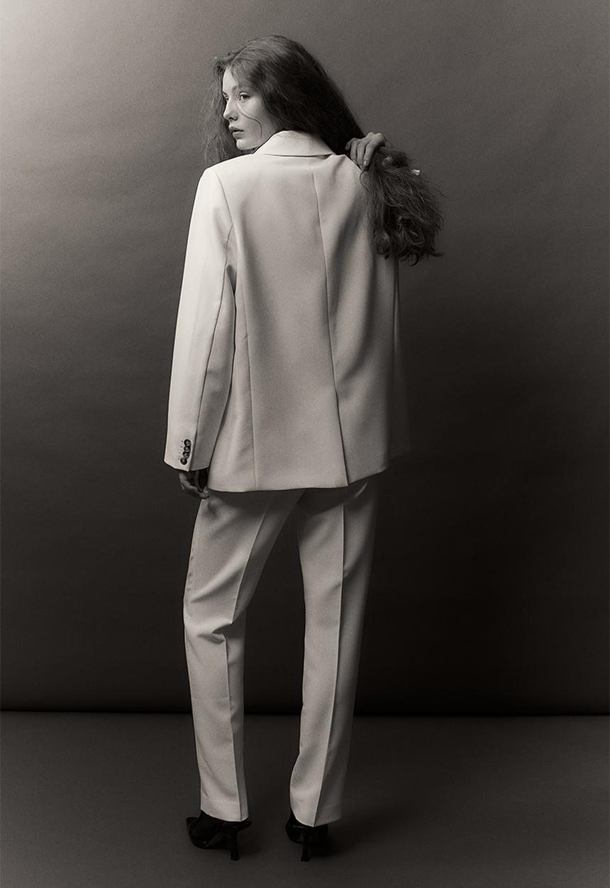 H&M - Oversized double-breasted blazer - white