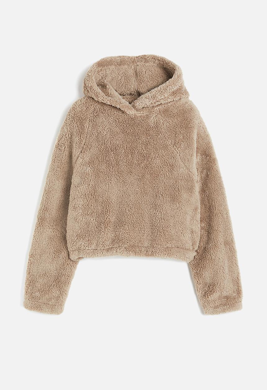 H&M - Pile hoodie - beige