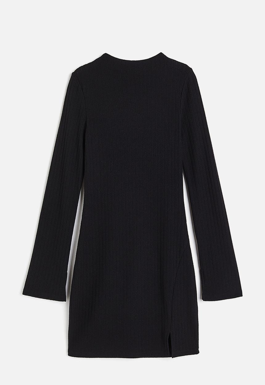 H&M - Ribbed bodycon dress - black