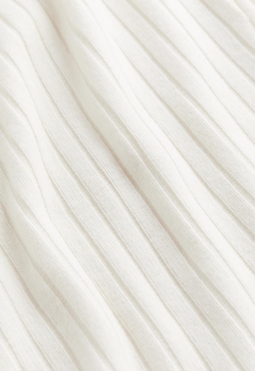 H&M - Ribbed bodycon dress - white