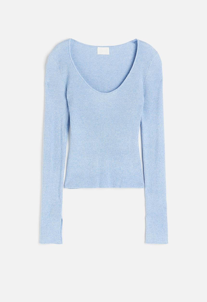 H&M - Rib-knit top - blue