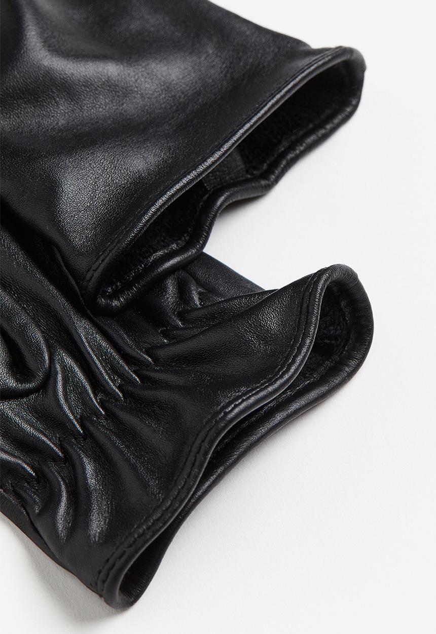 H&M - Leather gloves - black