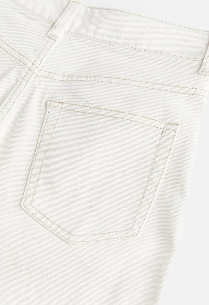 H&M - Wide twill trousers - cream