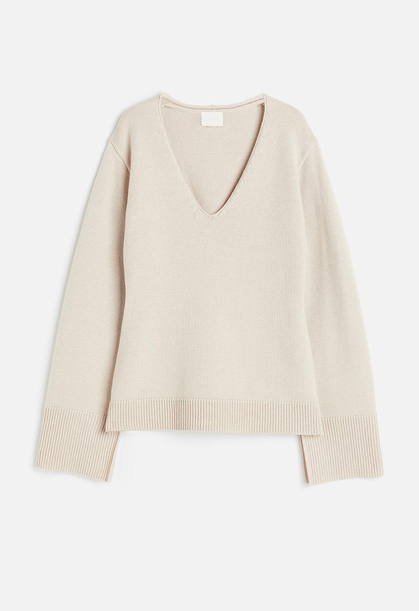 H&M - V-neckline jumper - beige