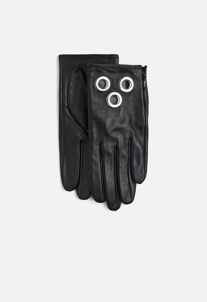 H&M - Leather gloves - black