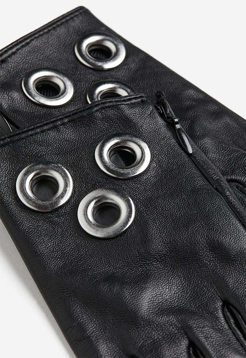 H&M - Leather gloves - black