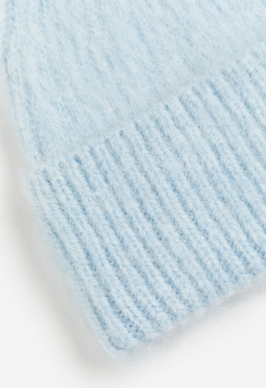 H&M - Rib-knit hat - light blue