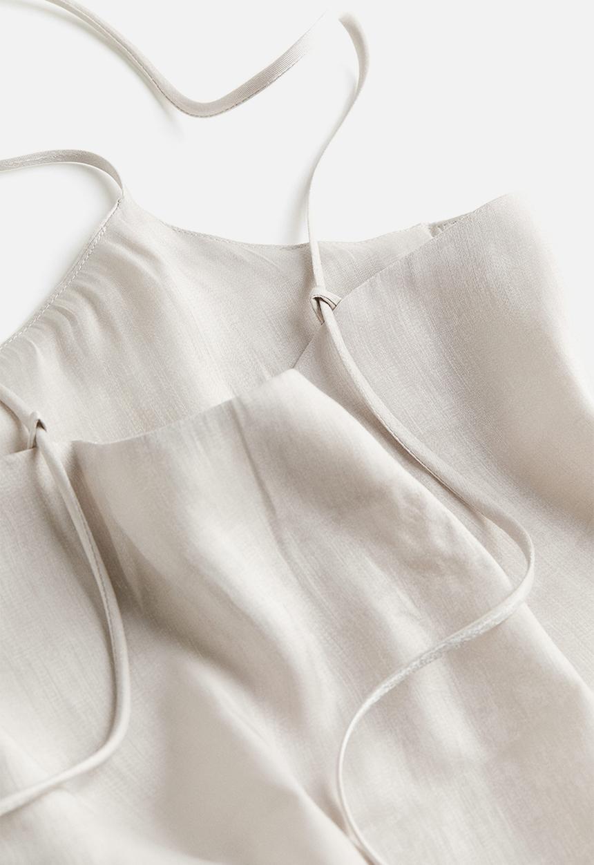 H&M - Tie-detail strappy top - light grey