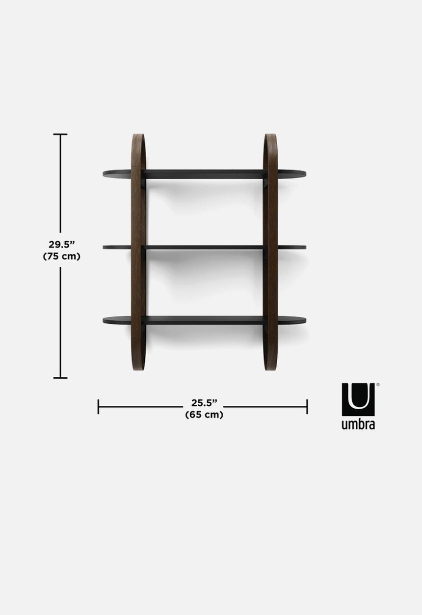 Umbra - Bellwood wall shelf - black & walnut