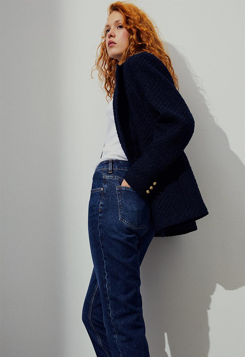 H&M - Slim regular ankle jeans - dark denim blue